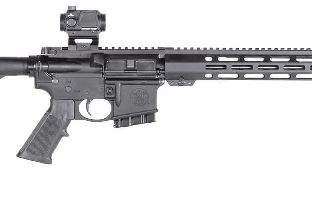 Smith & Wesson M&P15 Sport III rifle with 16-inch barrel and CTS-106 red dot