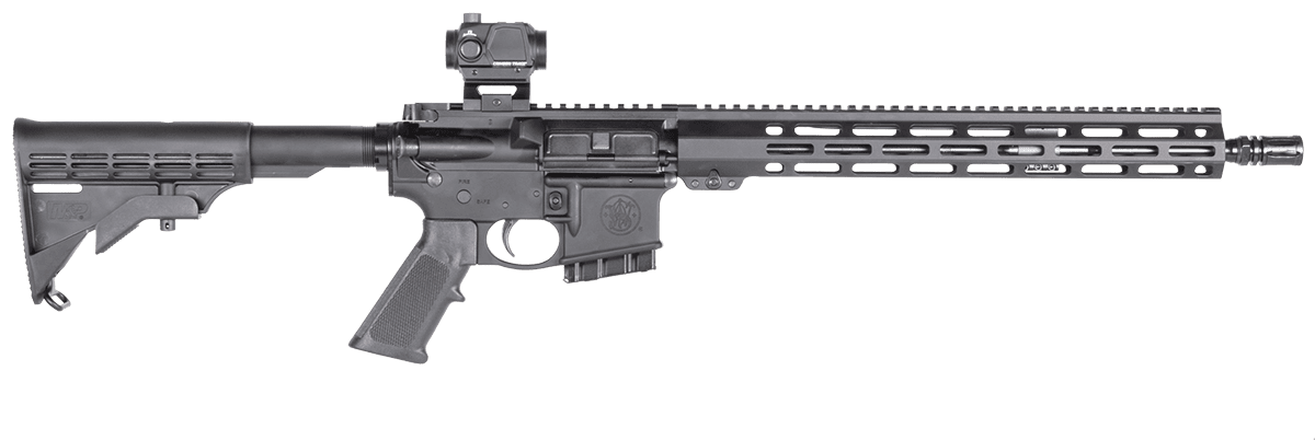 Smith & Wesson M&P15 Sport III rifle with 16-inch barrel and CTS-106 red dot
