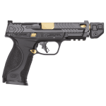 Smith & Wesson M&P9 M2.0 Metal 9mm pistol with black and gold finish