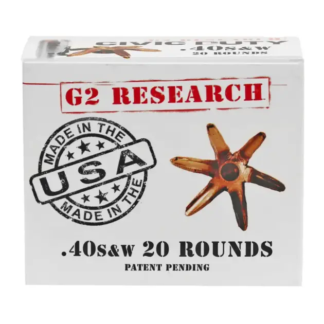 G2R CIVIC DUTY 40S&W 20RD BOX 25 BOXES PER CASE