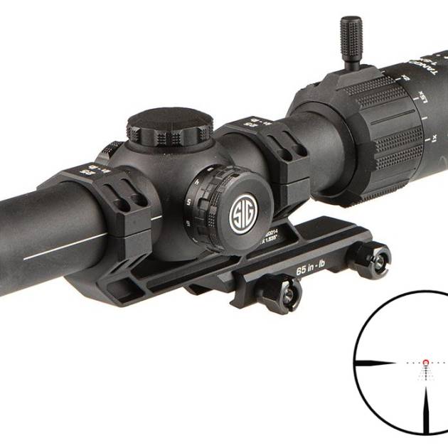 Sig Sauer Tango MSR 1-6x24mm illuminated MSR BDC6 riflescope with cantilever mount