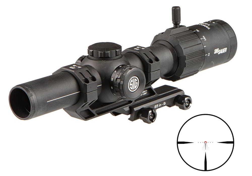 Sig Sauer Tango MSR 1-6x24mm illuminated MSR BDC6 riflescope with cantilever mount