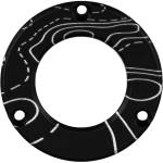 Axcel Driver Hubcap Black w/Engraving Topographical Map Pattern