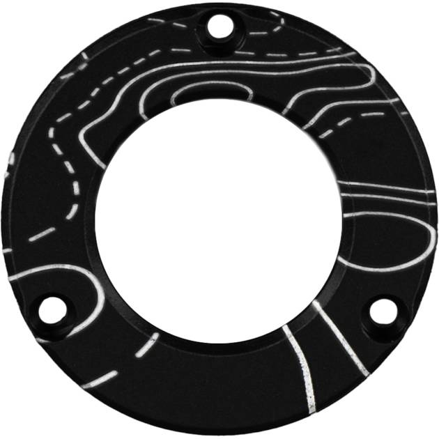 Axcel Driver Hubcap Black w/Engraving Topographical Map Pattern
