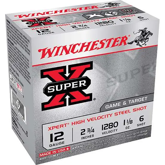 WINCHESTER SUPER X XPERT HV 12GA 2-3/4" #6 1-1/8OZ 25RD BX 250RD CASE