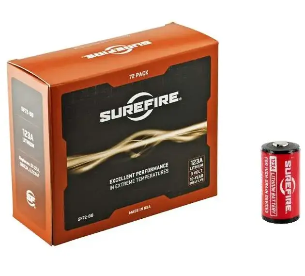 SUREFIRE SF123A 6 BOXES OF 12 CELLS