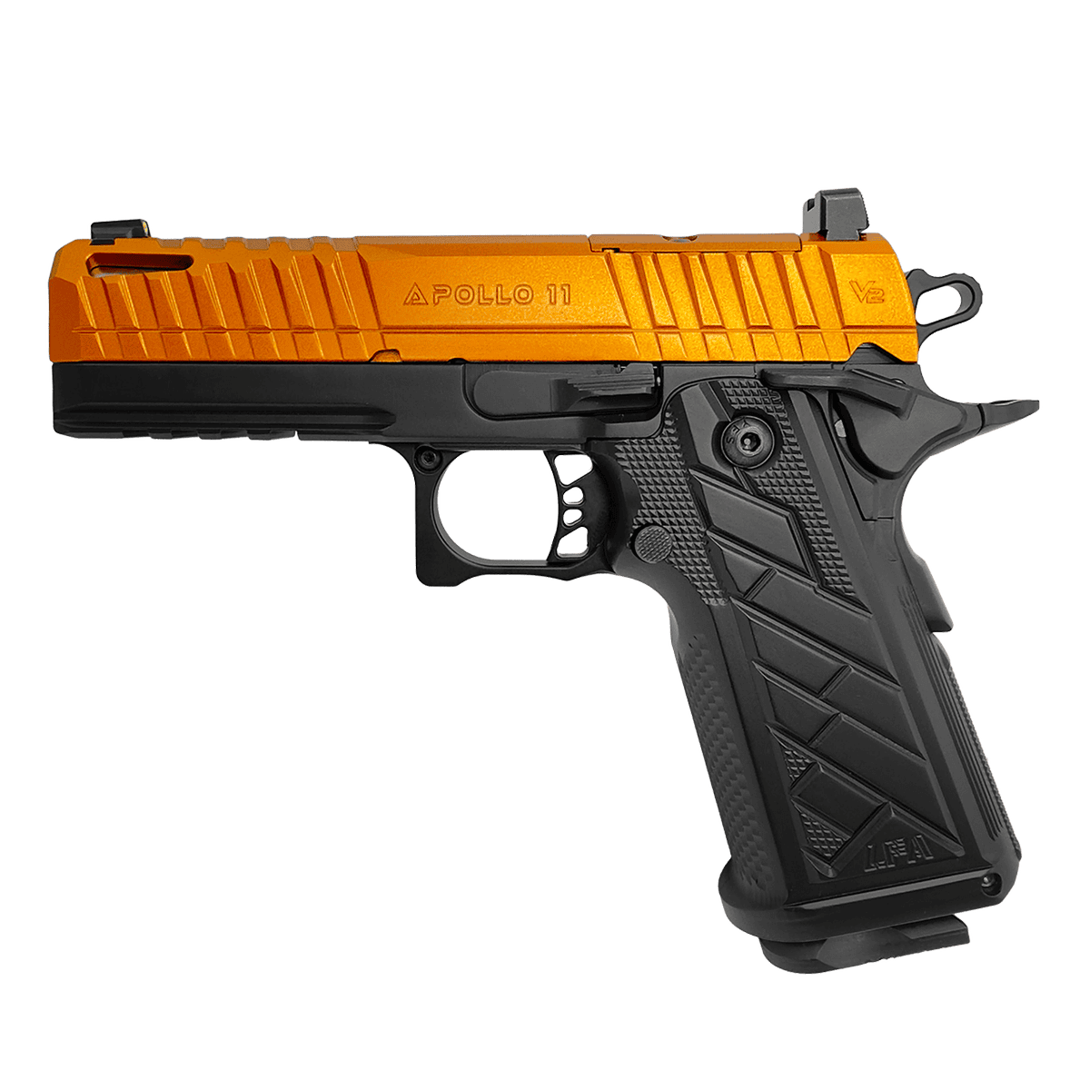 Century Arms LFA HG8643-N Apollo 11 V2 Compact 4.15" Barrel Semi-Auto 9mm Pistol Aluminum Grip Bronze/Black