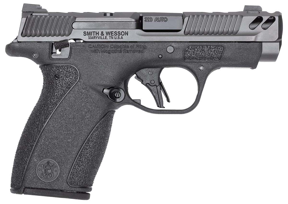 Smith & Wesson Bodyguard 2.0 Carry Comp .380 ACP pistol with gray slide and black frame
