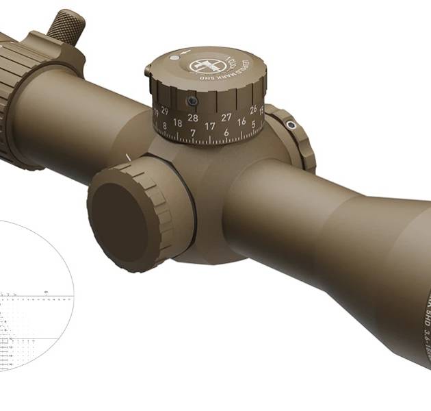 Leupold Mark 5HD 3.6-18x44mm FFP Tremor 3 rifle scope in Dark Earth