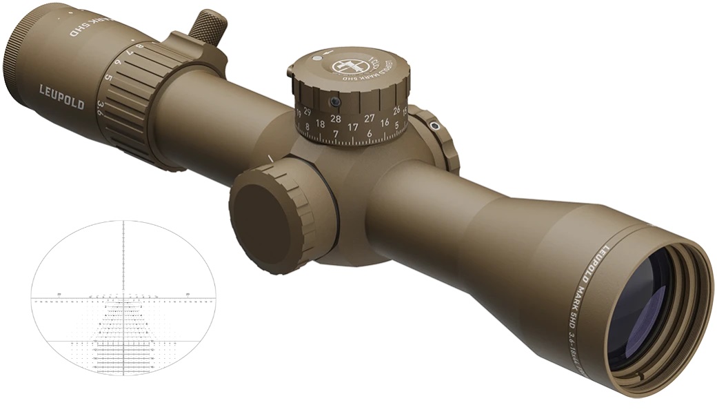 Leupold Mark 5HD 3.6-18x44mm FFP Tremor 3 rifle scope in Dark Earth