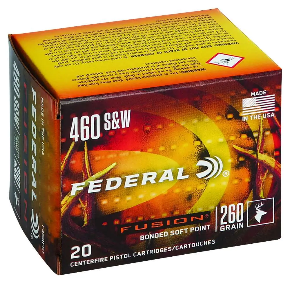 FEDERAL 460 S&W 260GR FUSION 20 RD/BX 10 BX/CS