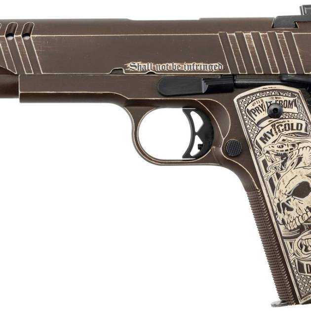 Auto-Ordnance 1911TCAC15 "Cold Dead Hands" .45 ACP 5" 7+1 Cerakote Finish W/ Engraved Aluminum Grips