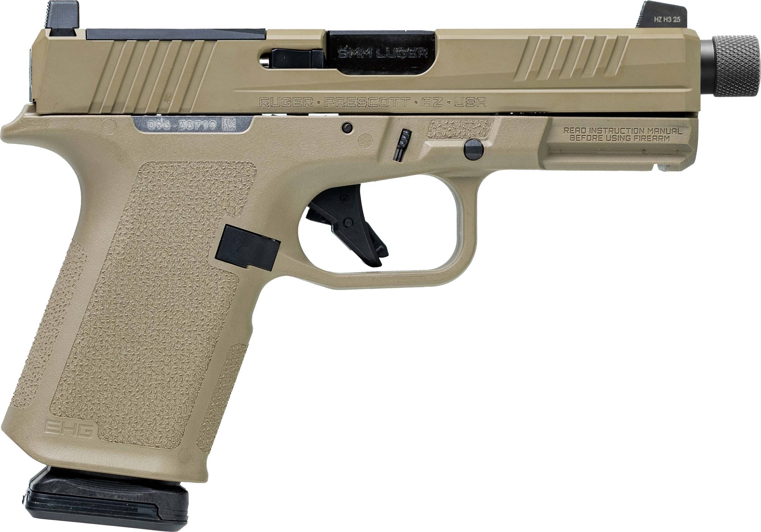Ruger RXM 9mm FDE semi-automatic handgun with 15-round capacity