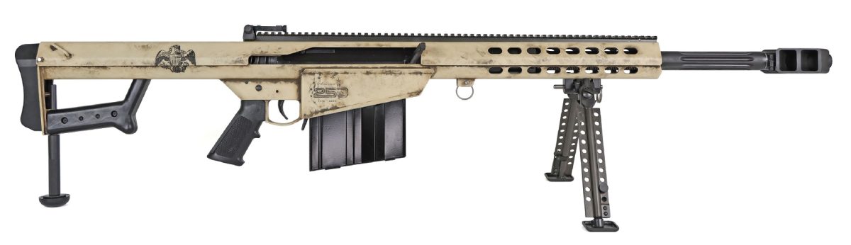 Barrett Firearms 82A1 .50 BMG rifle with 20-inch fluted barrel and Cerakote finish
