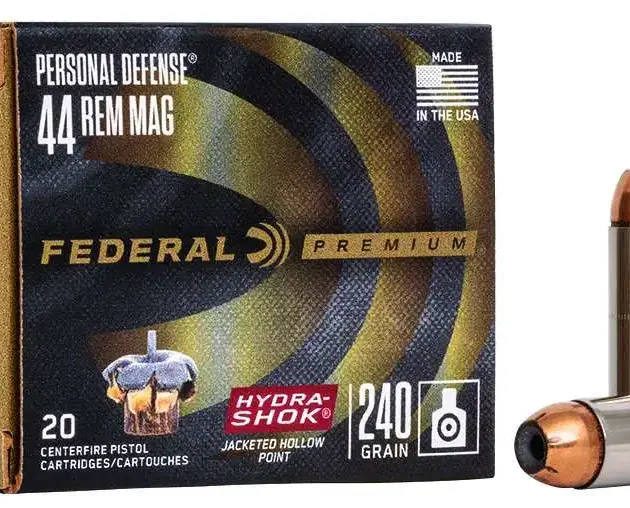 FEDERAL 44MAG 240G HYDRA SHOK JHP 20RD