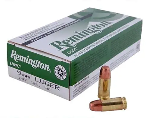 REMINGTON 9MM LUGER 147GR FMJ UMC 50 RND PK 50 RD/BX 10 BX/CS