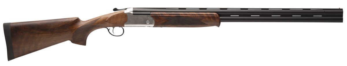 Stevens 555 E 20 gauge over-under shotgun with 26-inch barrel and walnut stock