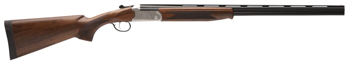 Stevens 555 E .410 Bore over/under shotgun with 26-inch barrels and walnut stock