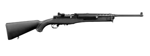 Ruger Mini-14 Ranch rifle with 18.5-inch blued barrel and black synthetic stock