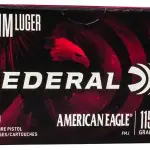 FEDERAL 9MM LUGER 115GR FMJ 100 RD 100 RD/BX 5 BX/CS