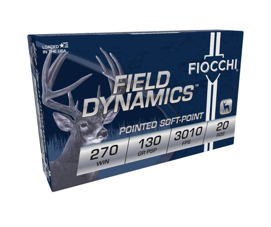 Fiocchi 270 Win Ammunition FI270SPB 130 Grain Interlock Pointed Soft Point 20 Rounds