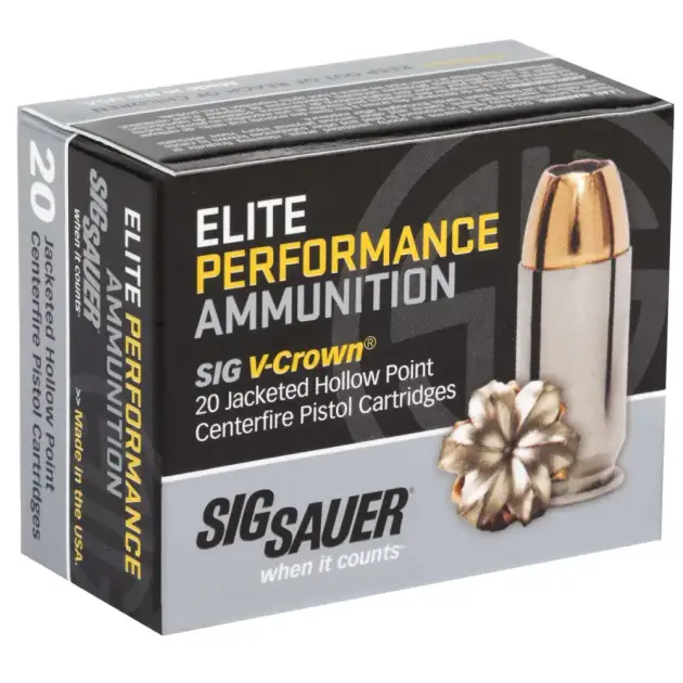SIG SAUER V-CROWN 9MM 124GR JHP 20RD BX 200RD CASE