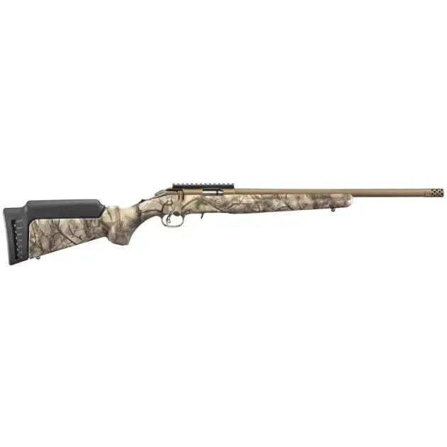 RUGER AMERICAN RIMFIRE FULL SIZE 22LR RFL BB/GO WILD CAMO 18" T.B. 9+1