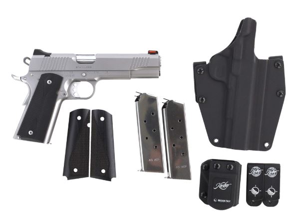 Kimber Stainless II .45 ACP pistol with 5-inch barrel and satin silver finish