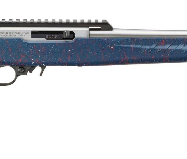 Ruger 10/22 250th Anniversary .22 LR rifle with Liberty Blue splatter stock