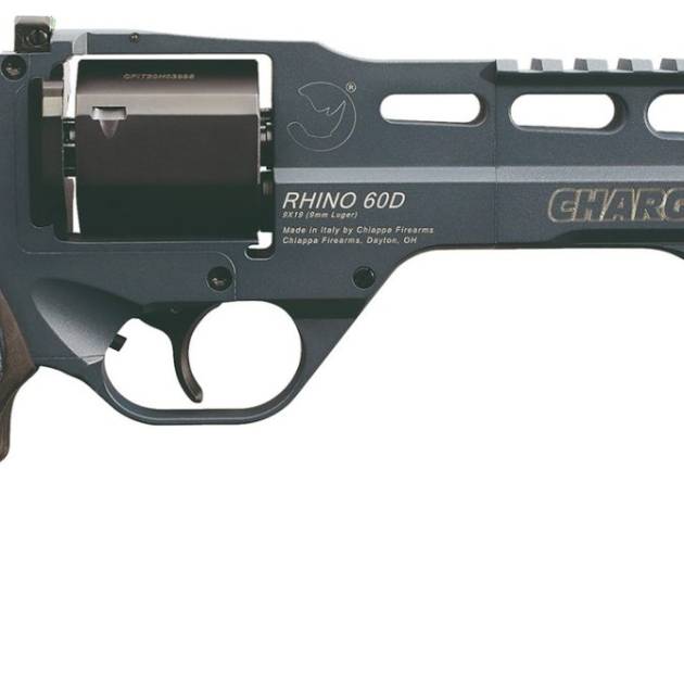 Chiappa Firearms 340.314 Charging Rhino Revolver 60DS 9mm 6" 6 Rounds Slate Cerakote