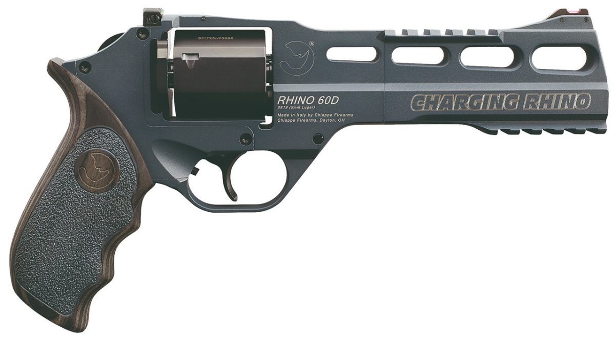 Chiappa Firearms 340.314 Charging Rhino Revolver 60DS 9mm 6" 6 Rounds Slate Cerakote