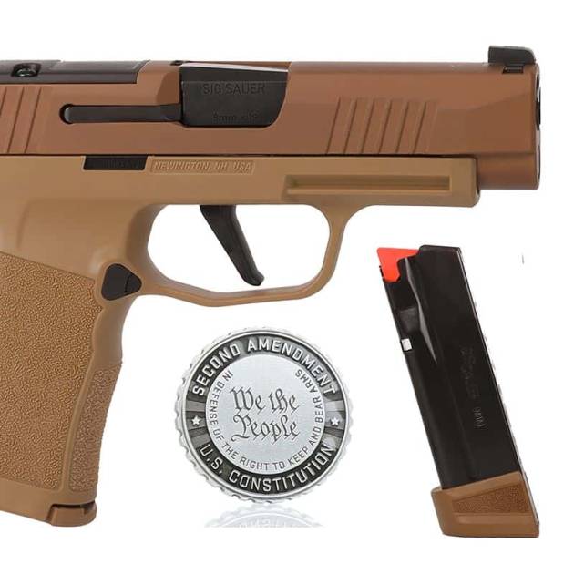 Sig Sauer P365XL 9mm coyote pistol with 3.7-inch barrel