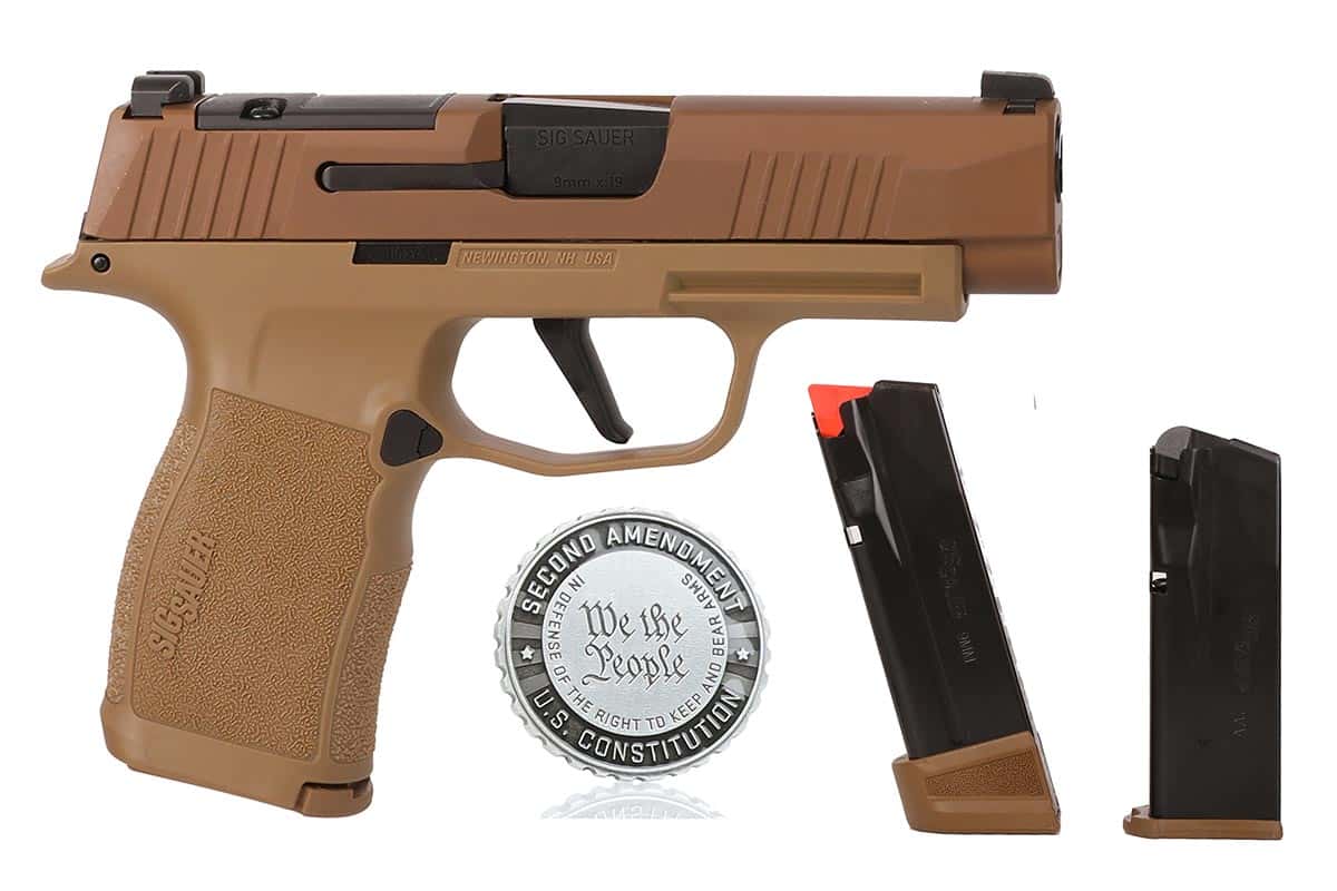 Sig Sauer P365XL 9mm coyote pistol with 3.7-inch barrel