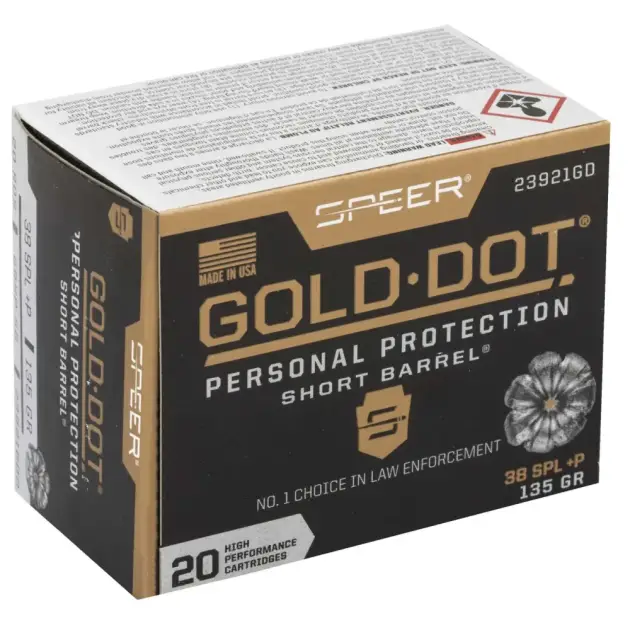 SPEER 38 SPL+P 135 GR GDHP SHORT BARREL 20 RD/BX 10 BX/CS