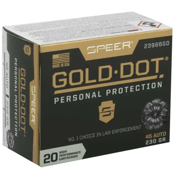 SPEER 45 AUTO 230 GR GDHP AMMO 20 RD/BX 10 BX/CS