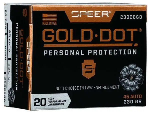SPEER 45 AUTO 230 GR GDHP AMMO 20 RD/BX 10 BX/CS - Image 4