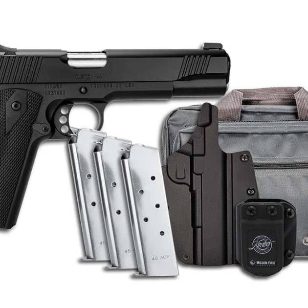 Kimber Custom LW .45 ACP 5-inch semi-automatic pistol bundle with three magazines