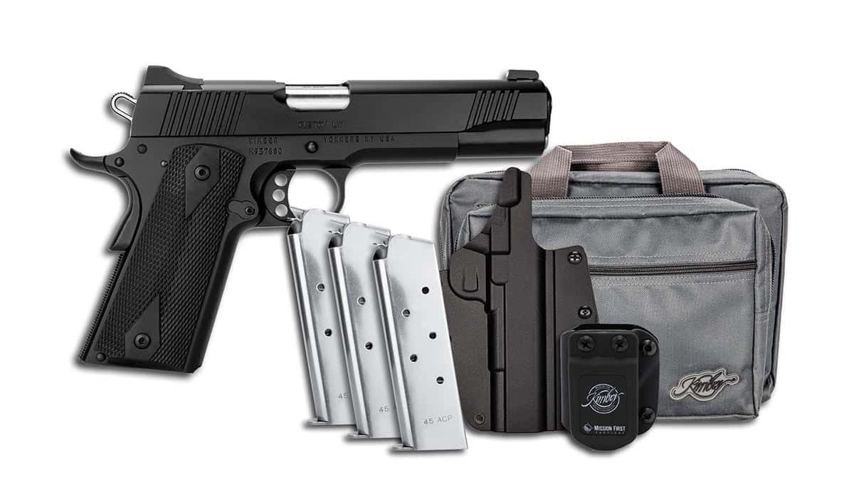 Kimber Custom LW .45 ACP 5-inch semi-automatic pistol bundle with three magazines