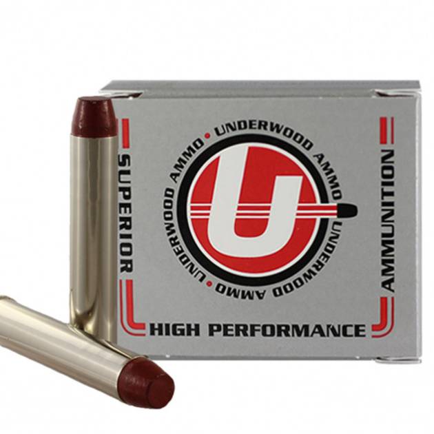 Underwood 444 Marlin Ammunition UW752 335 Grain Hard Cast Lead Flat Nose Gas Check 20 Rounds