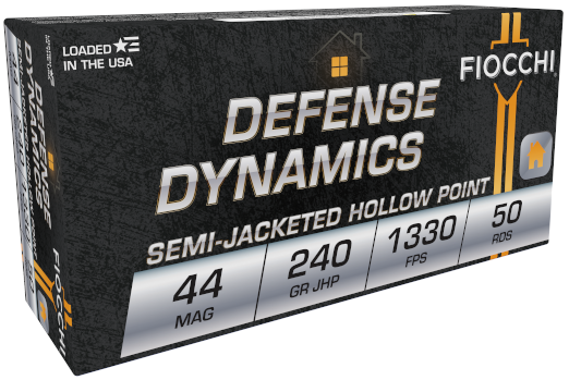 Fiocchi 44 Remington Magnum Ammunition FI44D 240 Grain Semi-Jacketed Hollow Point 50 rounds