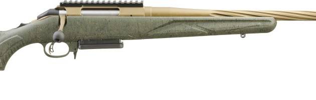 Ruger American Gen II Predator .308 Win rifle with 22-inch barrel and green splatter stock