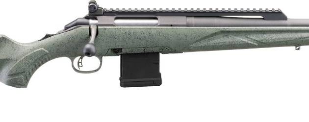 Ruger American Gen II Scout rifle with 16.1-inch threaded barrel and leaf green synthetic stock