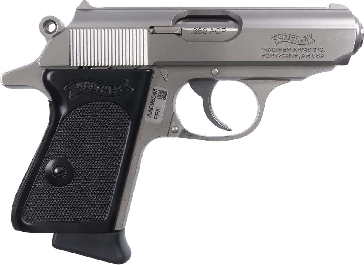 Walther PPK .380 ACP stainless semi-automatic pistol with 3.3-inch barrel