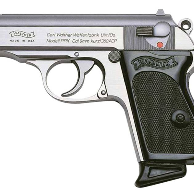 Walther 4796004 PPK/S .380ACP 3.3" 7+1 Stainless Steel/Black Polymer Grips