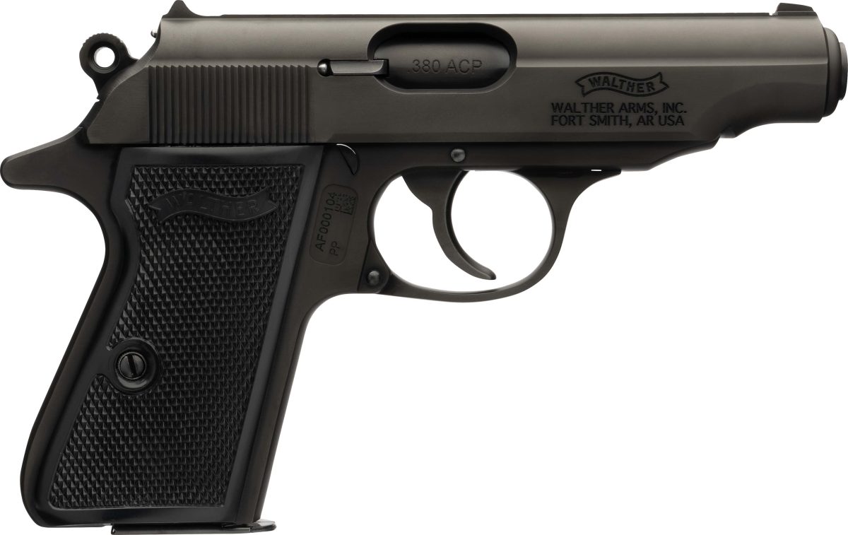 Walther Arms PP .380 ACP black pistol with fixed sights