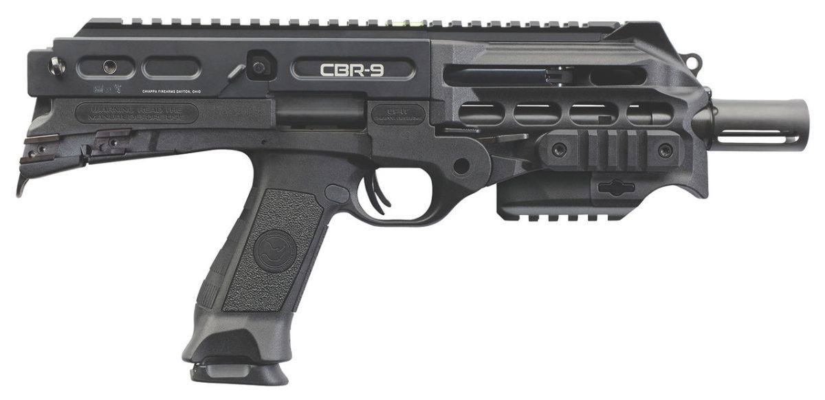 Chiappa Firearms 500.217 CBR-9 USA Black Rhino 9mm Semi-Auto Pistol 9" 18+1 Black