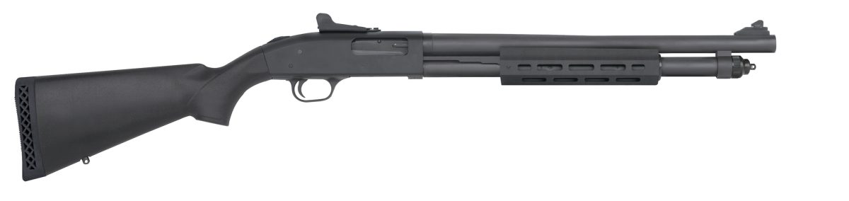 Mossberg 590A1 12-gauge shotgun with Parkerized finish and M-LOK forend