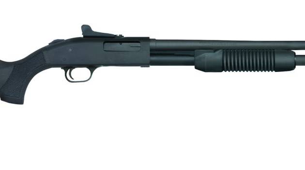 Mossberg 590 Persuader Bantam 20 gauge shotgun with 20-inch barrel and ghost ring sights