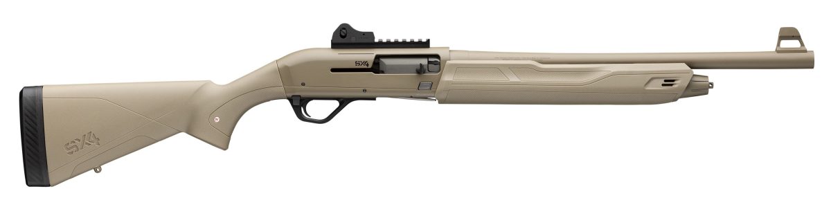 Winchester SX4 Defender 12-gauge semi-automatic shotgun with 18.5-inch barrel in Flat Dark Earth