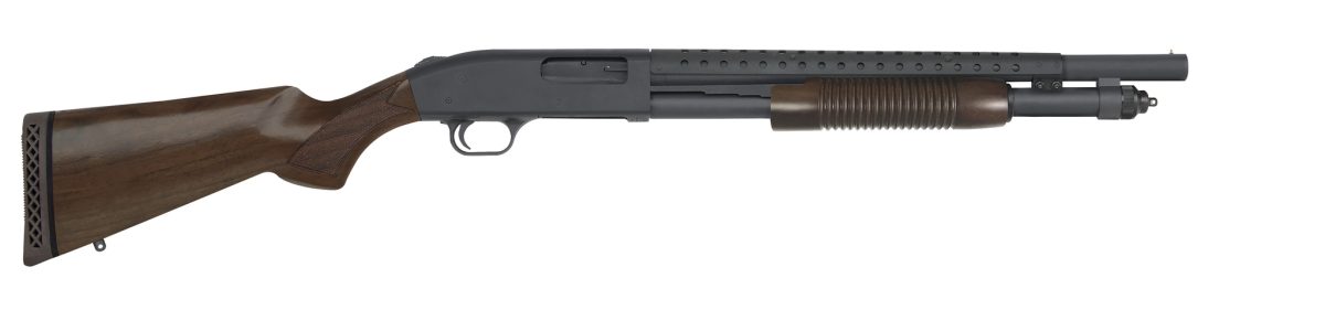 Mossberg 590 Retrograde 12 Gauge pump shotgun with 18.5-inch barrel